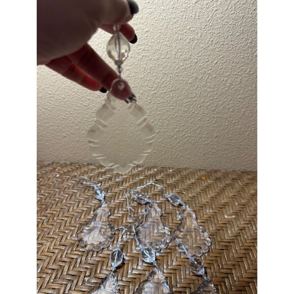Vintage French Leaf Pendalogue Bead Plastic Prisms Hanging Ornaments Bundle Of 7 - Picture 3 of 7